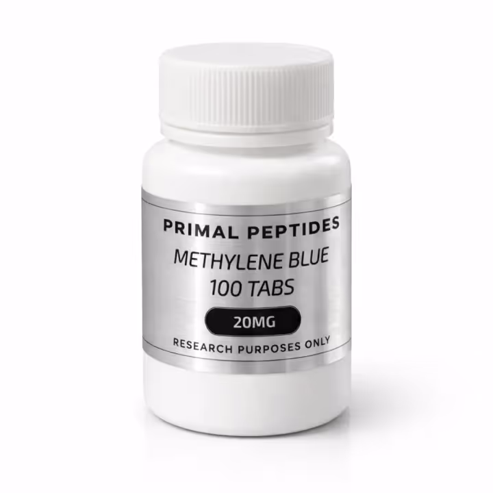 Comprimés bleu de méthylène 20mg × 100 tabs — flacon de matériau de référence analytique